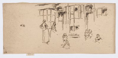 ラグ・ショップ、セント・マーティンズ・レーン 1886-88年頃 （エッチング、インク、紙） 作： James Abbott McNeill Whistler
