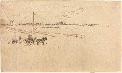 鉄道駅、ヴォーヴ、1887年。 作： James Abbott McNeill Whistler