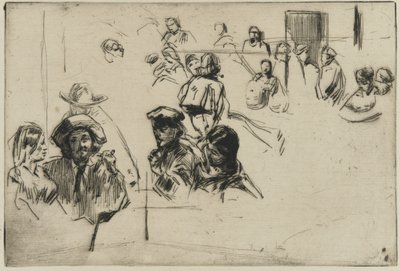 Ratcliffe Highway、1861（紙の乾燥点） 作： James Abbott McNeill Whistler