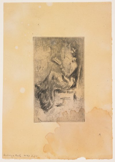 本を読む 作： James Abbott McNeill Whistler