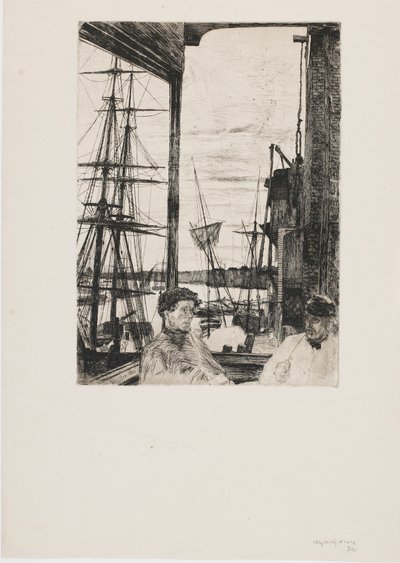 Rotherhithe、1860年。 作： James Abbott McNeill Whistler