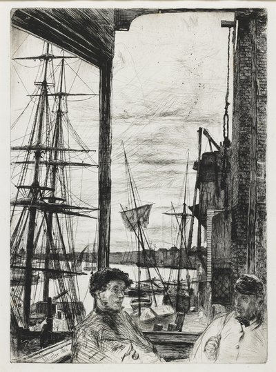 Rotherhithe 「Sixteen Etchings of Scenes on Thames and Other Subjects」より 作： James Abbott McNeill Whistler