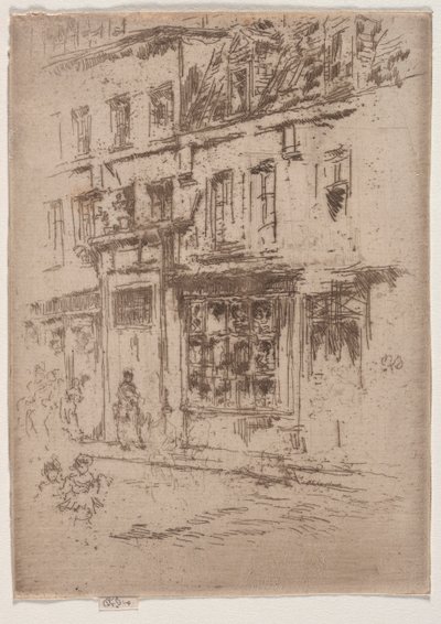 Rue du Buerre、ブリュッセル。 作： James Abbott McNeill Whistler