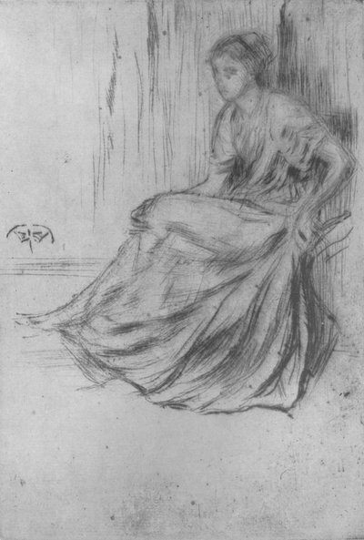 着席少女、c1869、1904 作： James Abbott McNeill Whistler