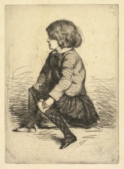 シーモアヘイデンジュニア、着席。 作： James Abbott McNeill Whistler