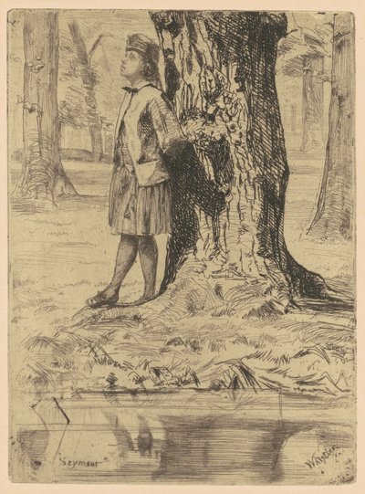 木の下に立つシーモア、18581859。 作： James Abbott McNeill Whistler