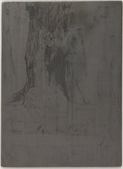 木の下に立つシーモア』1859年 作： James Abbott McNeill Whistler