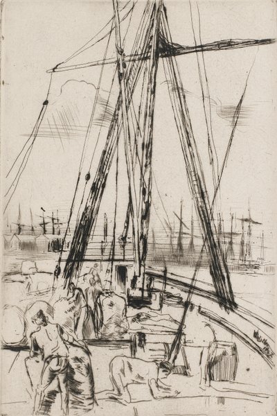 1867年、リバプールでの船積み。 作： James Abbott McNeill Whistler