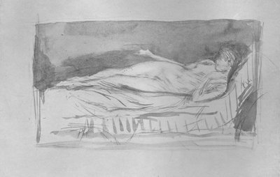 少女のスケッチ、ヌード、c1878、1904 作： James Abbott McNeill Whistler