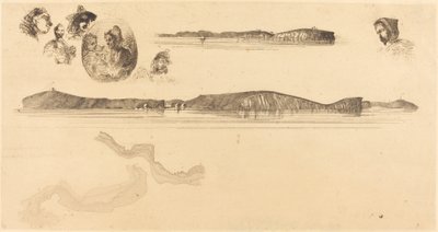 海岸測量プレートのスケッチ、18541855。 作： James Abbott McNeill Whistler