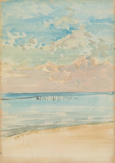 サウスエンド - 日没、1882-1884。 作： James Abbott McNeill Whistler
