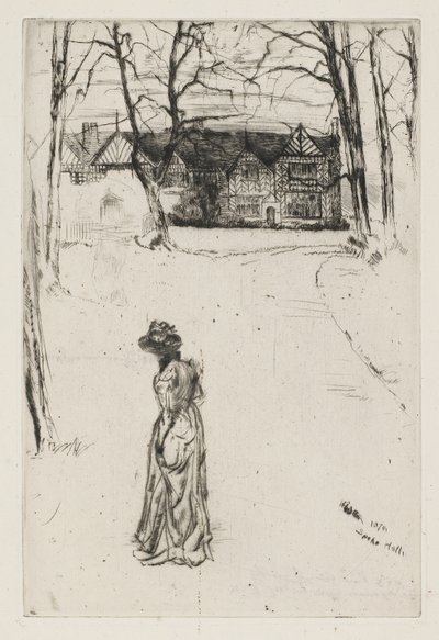 Speke Hall、No。1、1870（紙にエッチングとドライポイント） 作： James Abbott McNeill Whistler