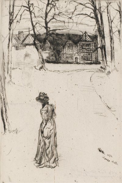 スピーク・ホール：アベニュー、1870年。 作： James Abbott McNeill Whistler