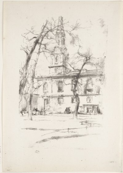 セントジャイルズインザフィールズ、1896 作： James Abbott McNeill Whistler