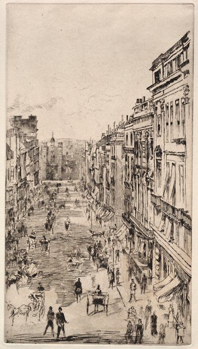 セントジェームスストリート。 作： James Abbott McNeill Whistler