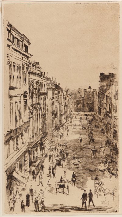 セント・ジェームズ・ストリート...、ロンドン、1878年。 作： James Abbott McNeill Whistler
