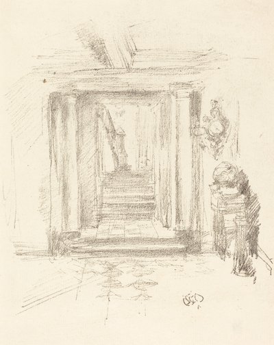 階段（1891年 作： James Abbott McNeill Whistler