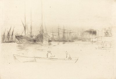 タワー沖の蒸気船（1875年 作： James Abbott McNeill Whistler