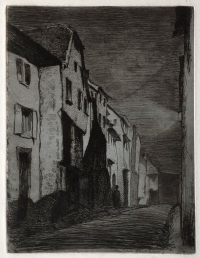 Saverneのストリート。 作： James Abbott McNeill Whistler