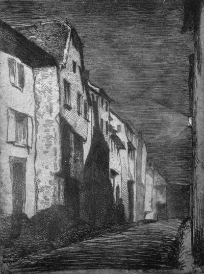 Saverneのストリート、1858年、1903年 作： James Abbott McNeill Whistler