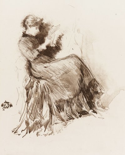 勉強、1878年。 作： James Abbott McNeill Whistler