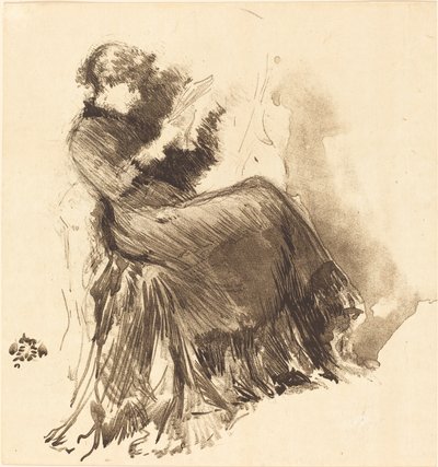 勉強、1878年。 作： James Abbott McNeill Whistler