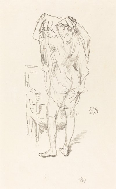 研究、1894年。 作： James Abbott McNeill Whistler
