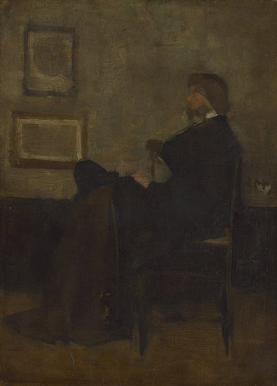 グレーと黒の配置に関する研究、第2巻：トーマスカーライル、1872〜73年 作： James Abbott McNeill Whistler
