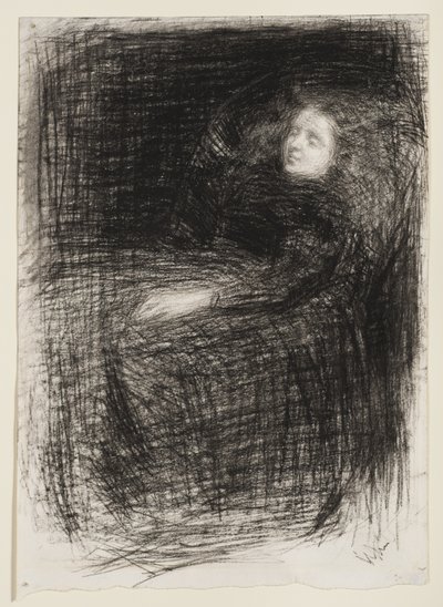 「眠る人」のための研究、1863 作： James Abbott McNeill Whistler