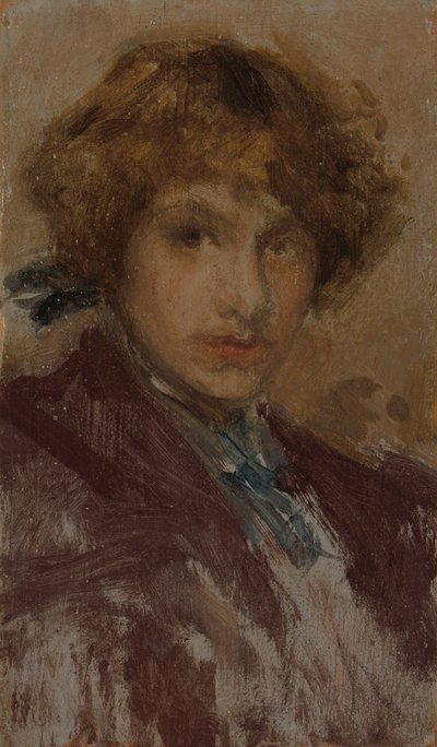 少女の頭と肩の研究 189697年 作： James Abbott McNeill Whistler
