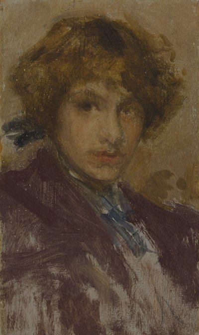 若い女の子の頭と肩の研究 作： James Abbott McNeill Whistler