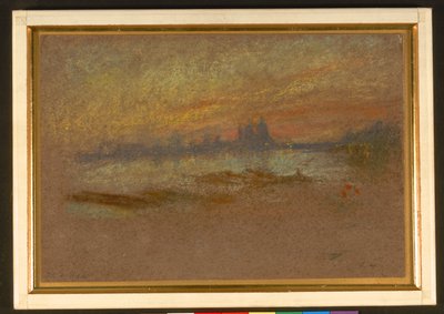 夕焼け、赤と金-敬礼 作： James Abbott McNeill Whistler