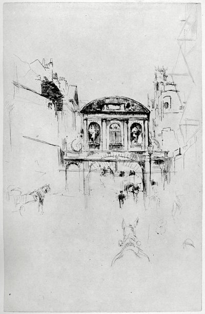 テンプルバー、19世紀1904。 作： James Abbott McNeill Whistler