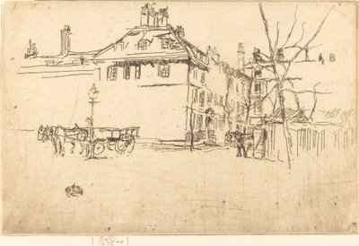 寺院、c。 18801881。 作： James Abbott McNeill Whistler