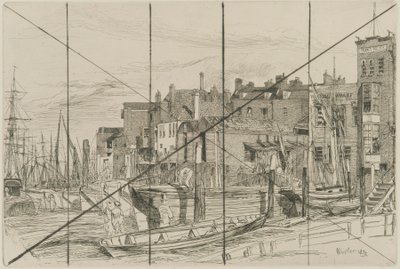 テムズ警察、1859年 作： James Abbott McNeill Whistler
