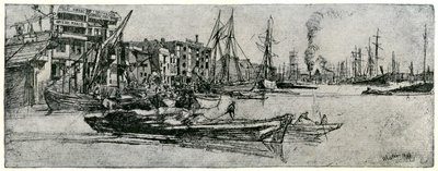 テムズ倉庫、19世紀1904。 作： James Abbott McNeill Whistler