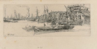 テムズ・ウェアハウス、1859年 作： James Abbott McNeill Whistler