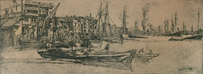 テムズ倉庫、1859、1904 作： James Abbott McNeill Whistler