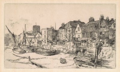 アダムとイブ」、オールドチェルシー、1878年。 作： James Abbott McNeill Whistler