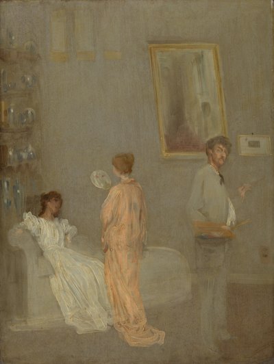 彼のスタジオのアーティスト、186566年と1895年。 作： James Abbott McNeill Whistler