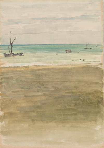 入浴者、1882-1883。 作： James Abbott McNeill Whistler