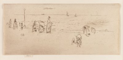 ビーチ、オステンド、1887年。 作： James Abbott McNeill Whistler