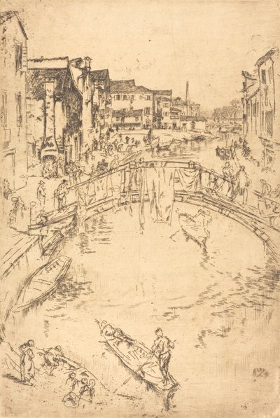 ブリッジ、18791880。 作： James Abbott McNeill Whistler
