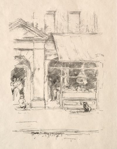 ブッチャーズドッグ、1896年。 作： James Abbott McNeill Whistler