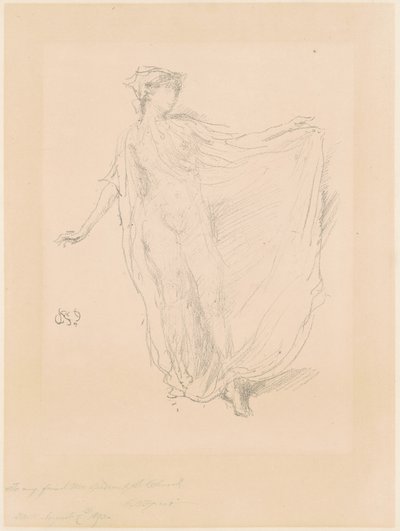 1889年の「The Dancing Girl」。 作： James Abbott McNeill Whistler