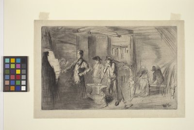 フォージ (ドライポイント) 作： James Abbott McNeill Whistler