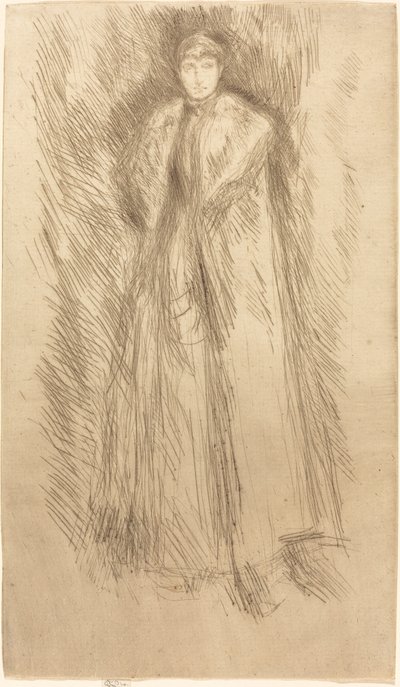 毛皮のマント。 作： James Abbott McNeill Whistler