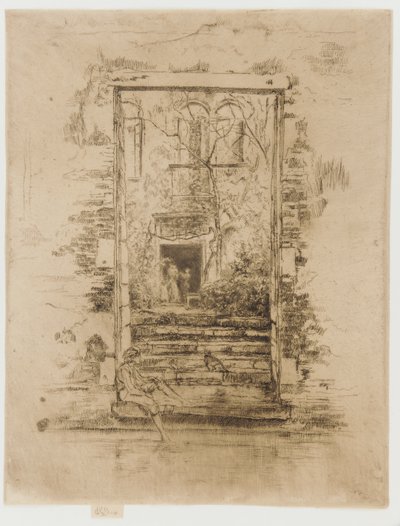 庭、1879-1880。 作： James Abbott McNeill Whistler