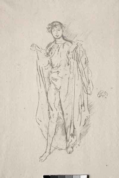 女の子。 作： James Abbott McNeill Whistler