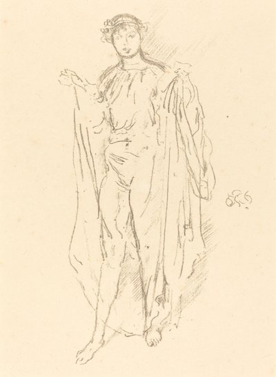 1891年頃の「少女」。 作： James Abbott McNeill Whistler